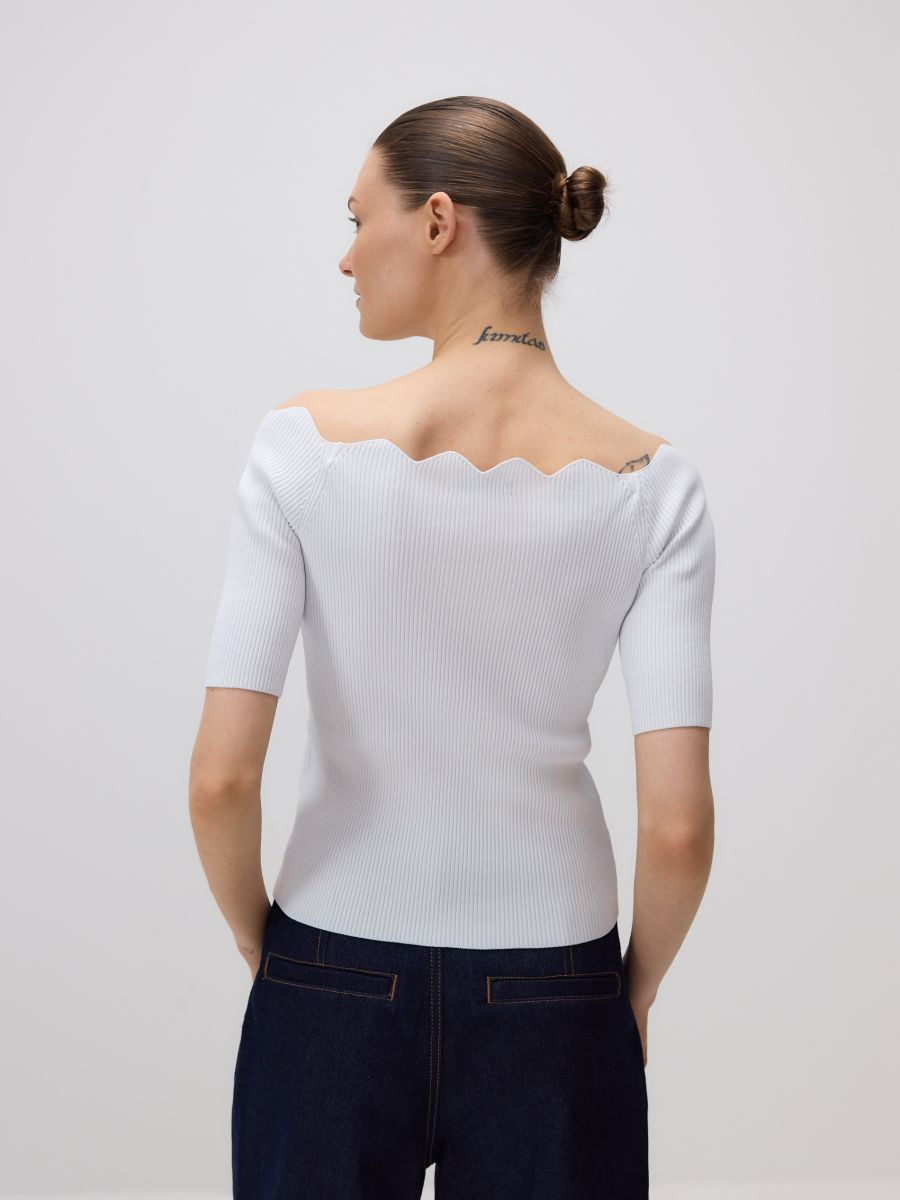 Bluse aus Viskosemischung - weiß - RESERVED - 3