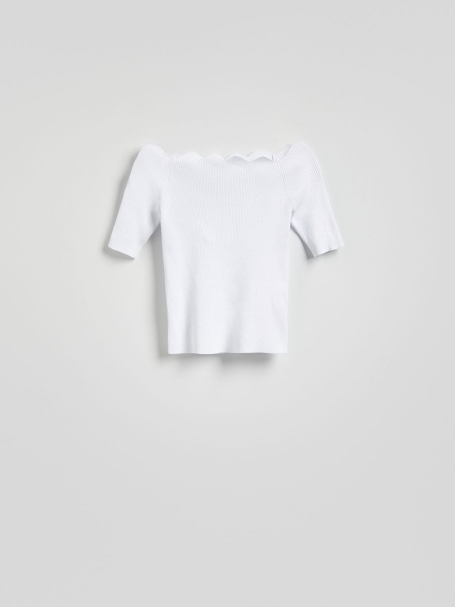 Bluse aus Viskosemischung - weiß - RESERVED - 5