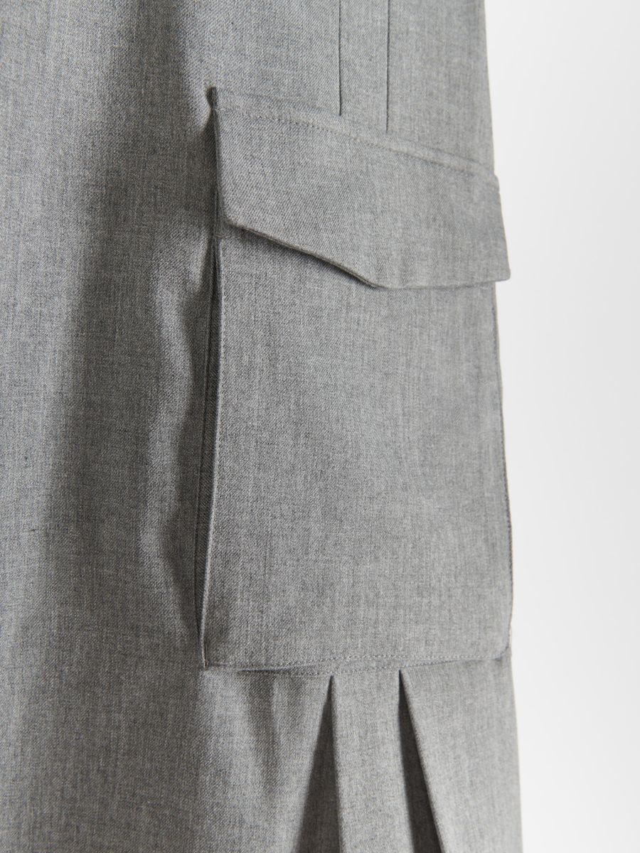 Gonna midi con pieghe - grigio chiaro - RESERVED - 5