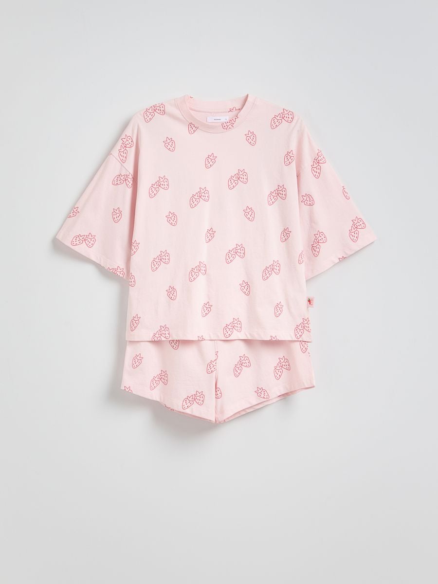 Zweiteiliges Pyjama-Set - pastellrosa - RESERVED