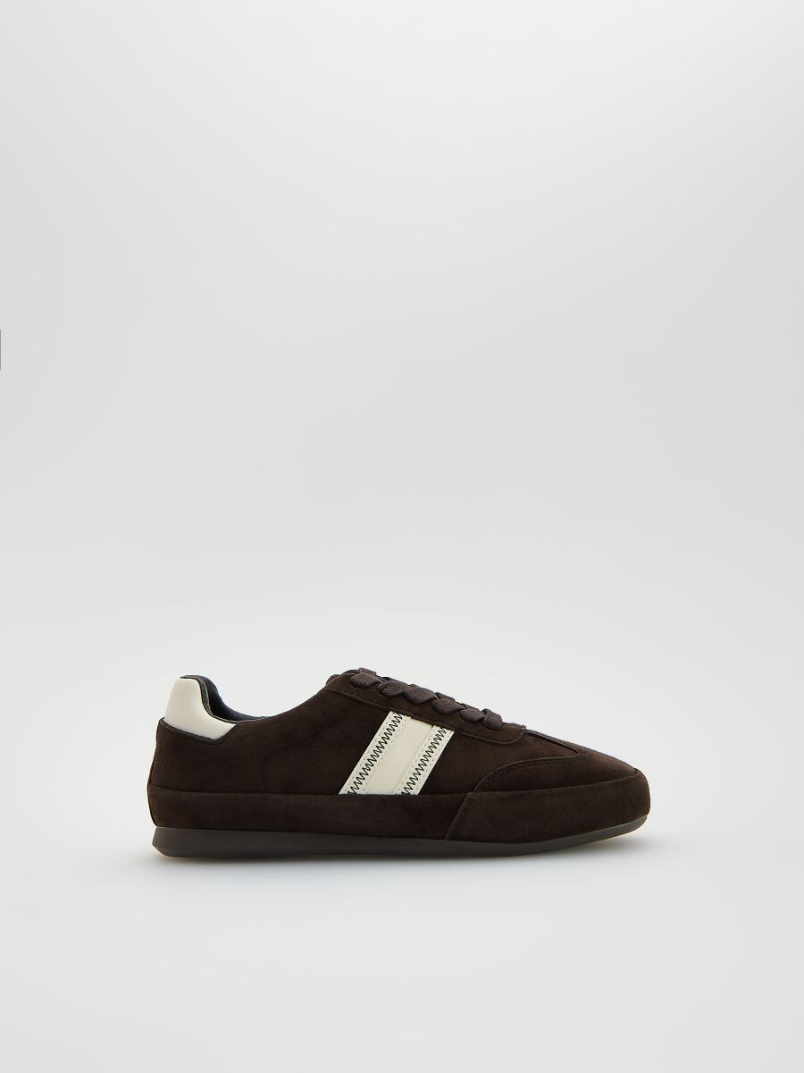 Suede sneakers - dark brown - RESERVED