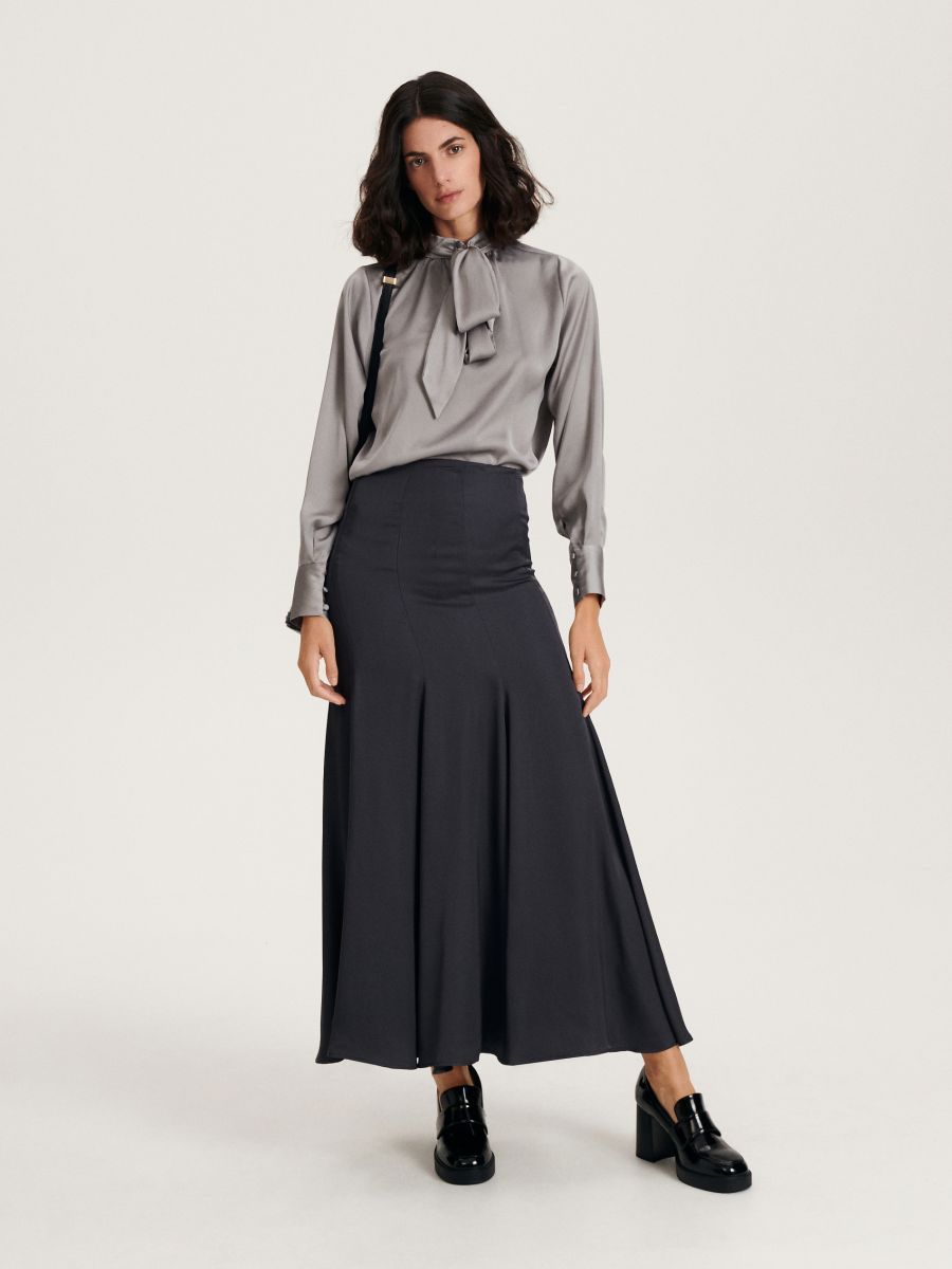 Boohoo Michelle Viscose Maxi Skirt, $14 | BooHoo | Lookastic