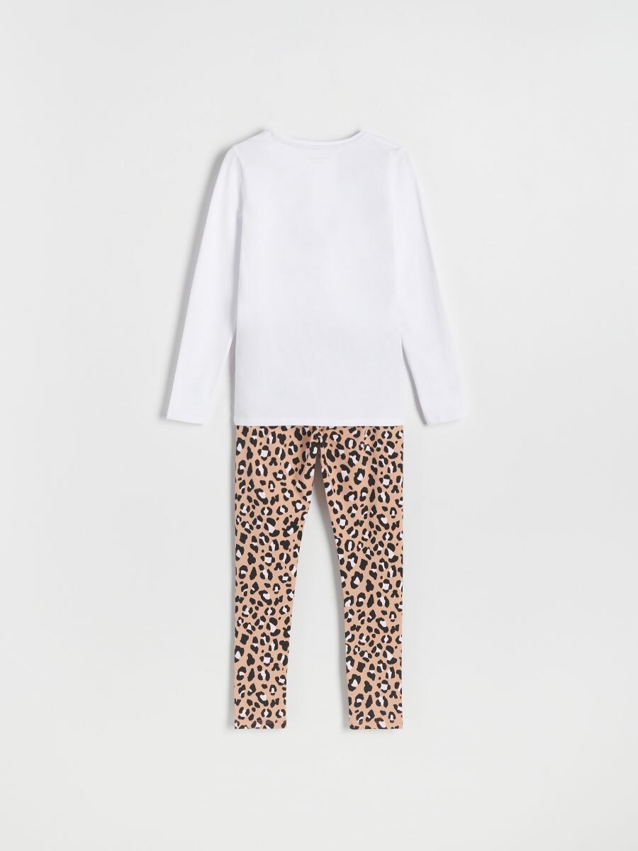 Pyjamassæt i to dele i bomuld - beige - RESERVED - 3