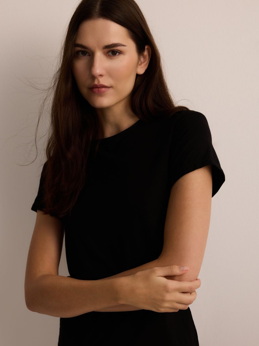 Two piece viscose pyjama set - black - RESERVED - 3
