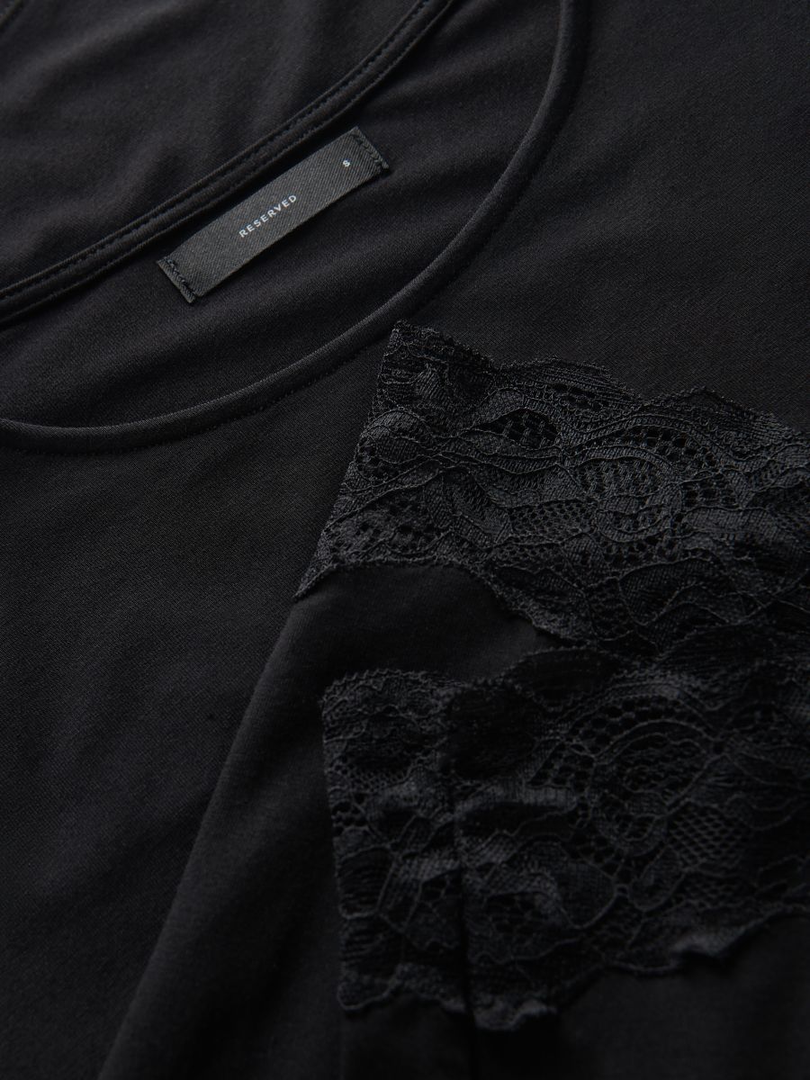 Two piece viscose pyjama set - black - RESERVED - 7