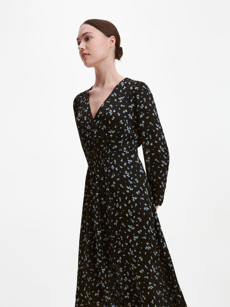 Gemustertes Kleid - schwarz - RESERVED - 5