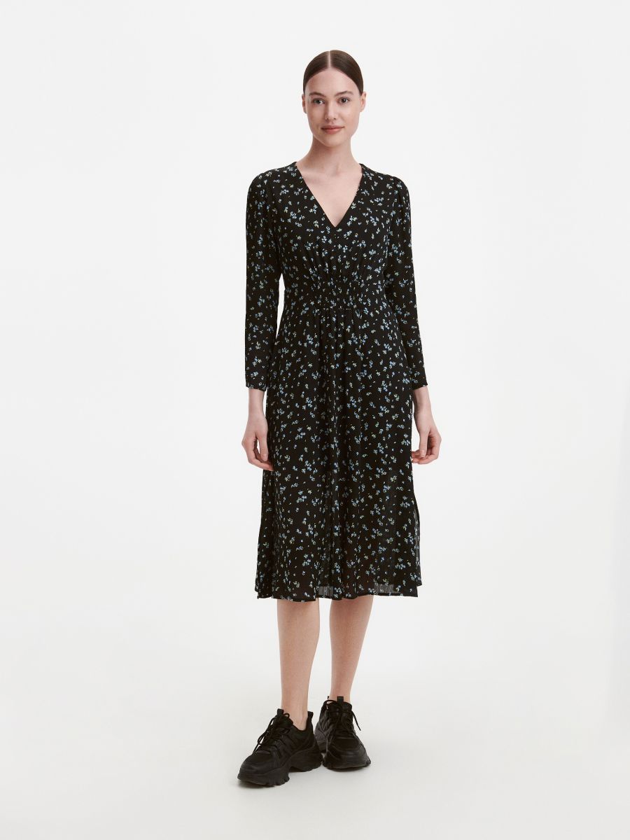 Gemustertes Kleid - schwarz - RESERVED - 6