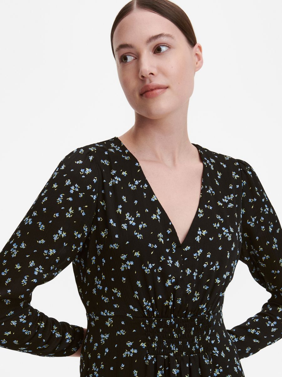 Gemustertes Kleid - schwarz - RESERVED - 7