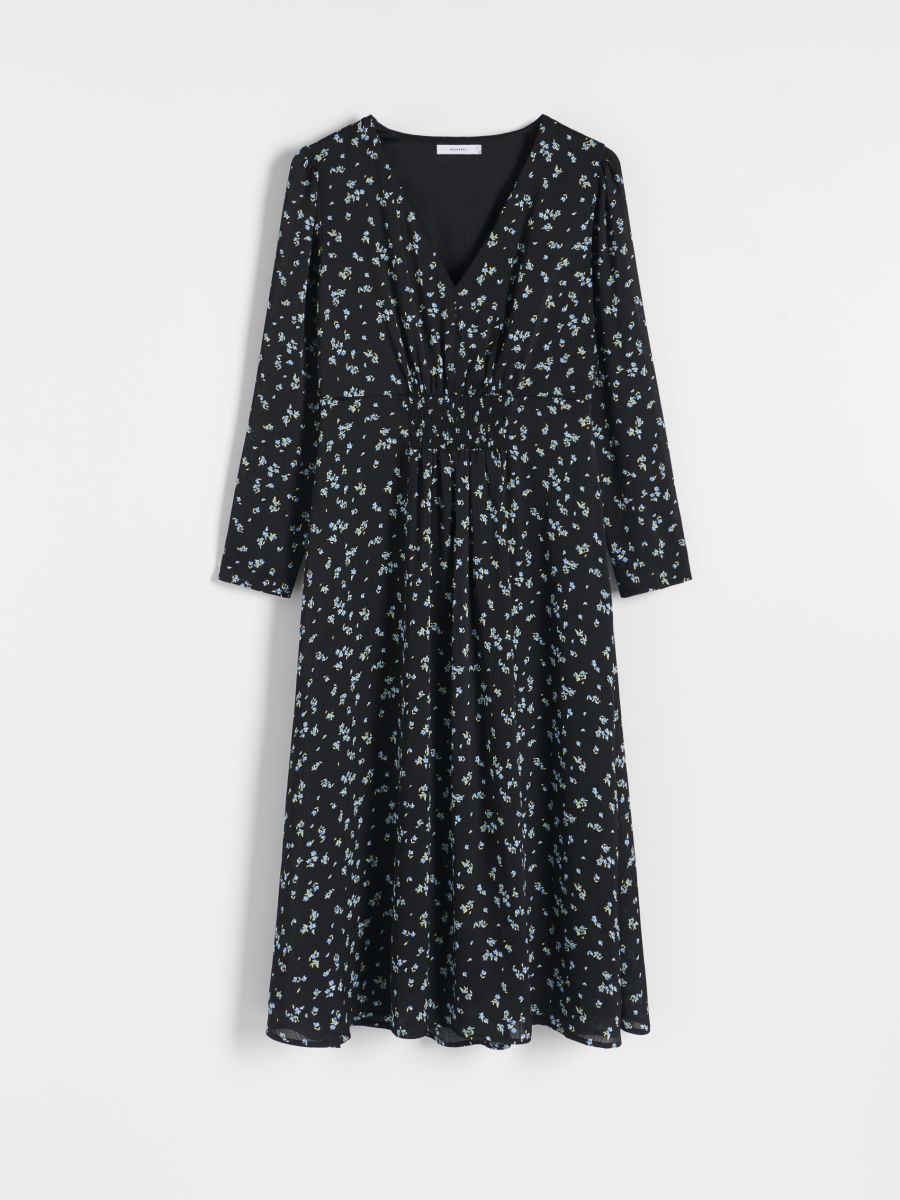 Gemustertes Kleid - schwarz - RESERVED - 3