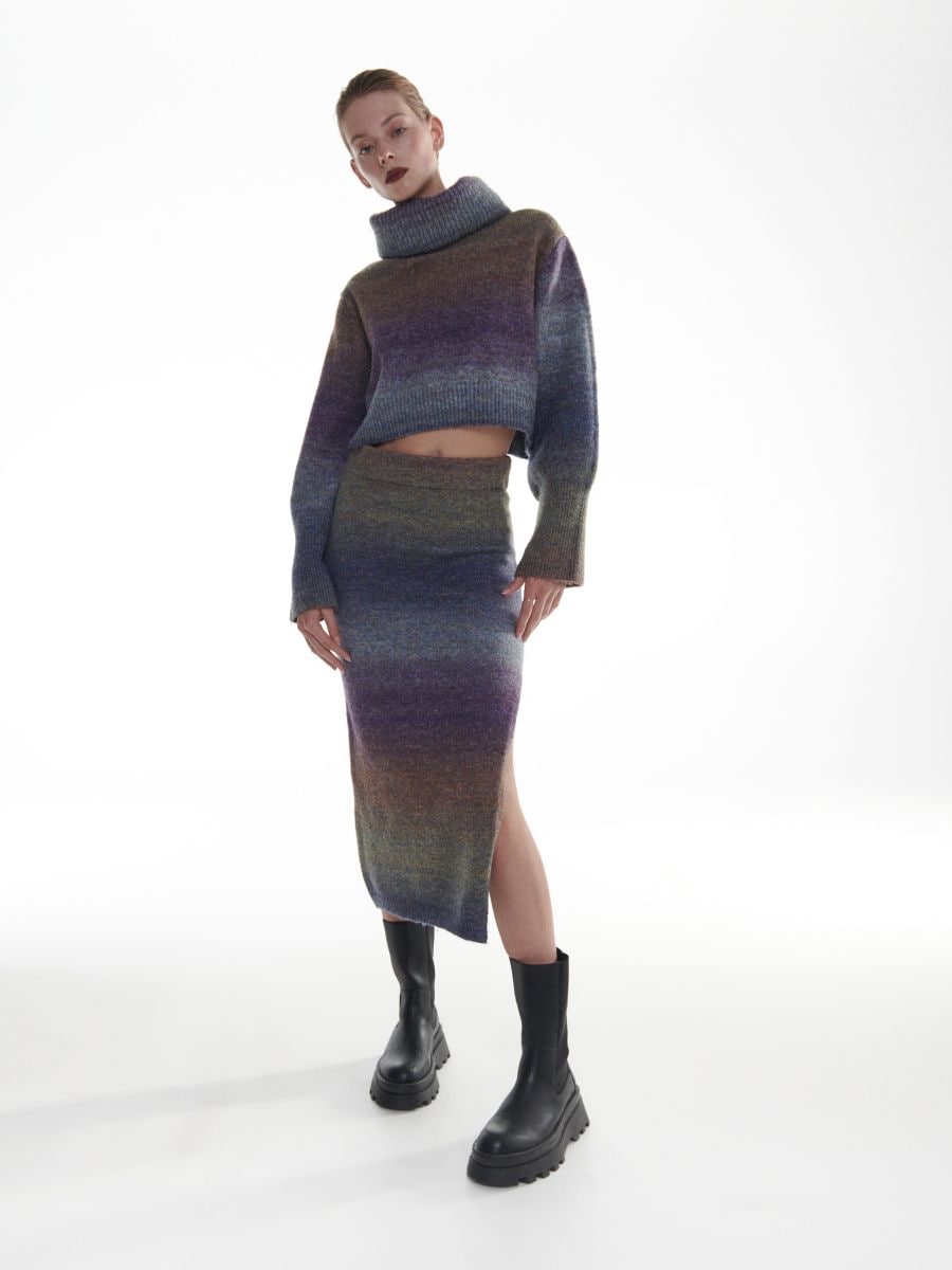 Pull en polyester recyclé majoritaire - Multicolore - RESERVED - 2