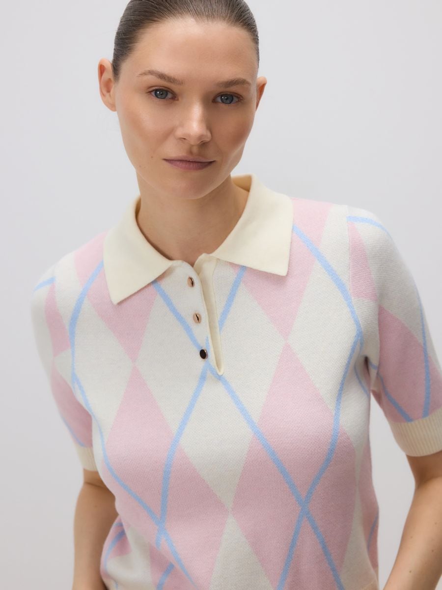 Pull à col - rose pastel - RESERVED - 3