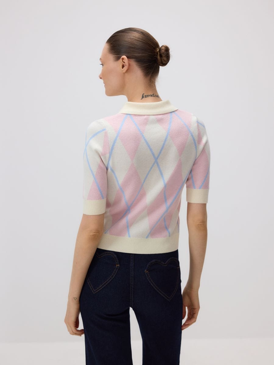 Jumper with collar - pastel pink - RESERVED - 5