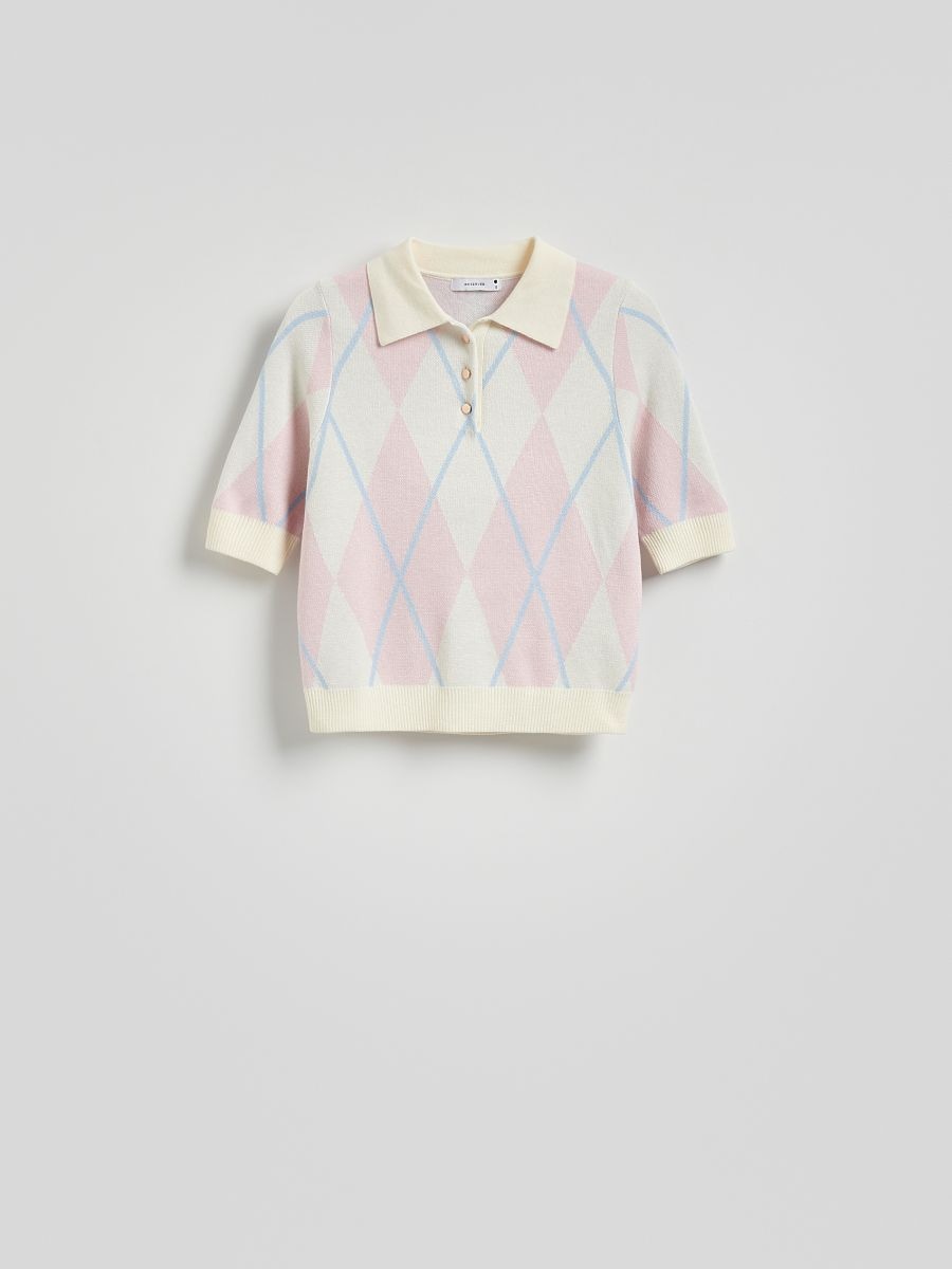 Jumper with collar - pastel pink - RESERVED - 6
