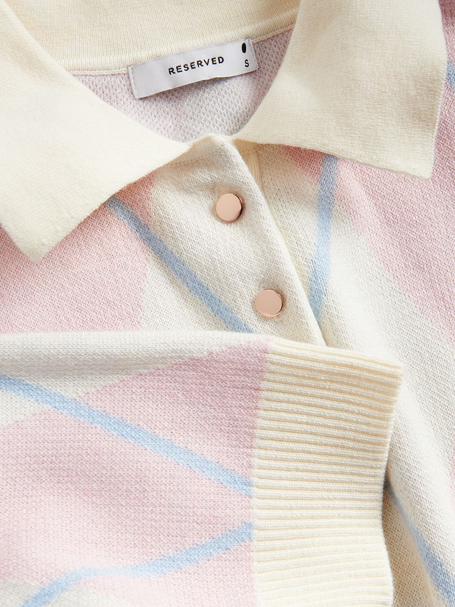 Jumper with collar - pastel pink - RESERVED - 7