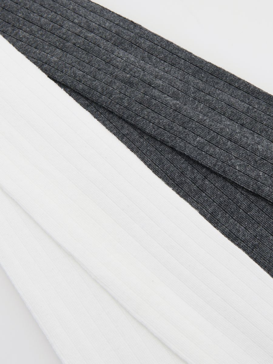 Strumpfhose mit hohem Baumwollanteil, 2er-Pack - dunkelgrau - RESERVED - 2