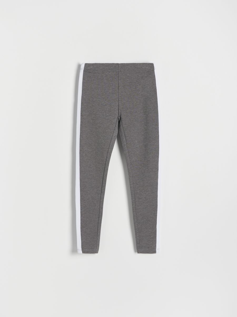 Leggings with side stripes - dark grey - RESERVED - 3