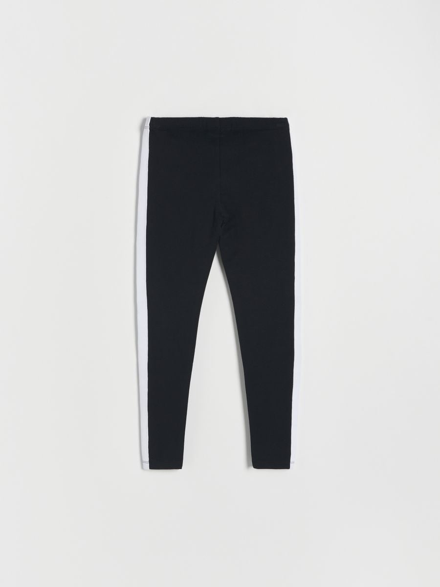 Leggings with side stripes - black - RESERVED - 2