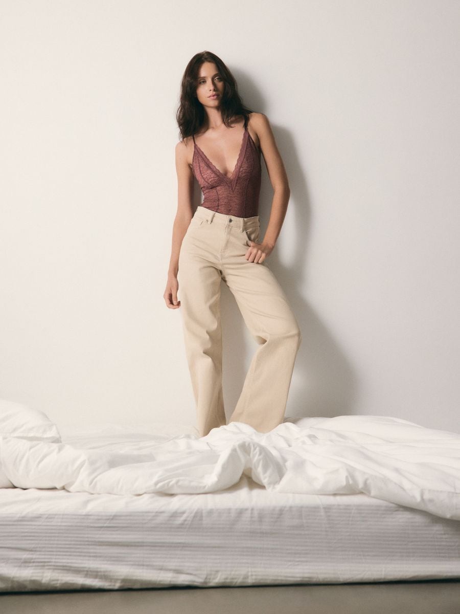 Koronkowe body - fioletowy - RESERVED