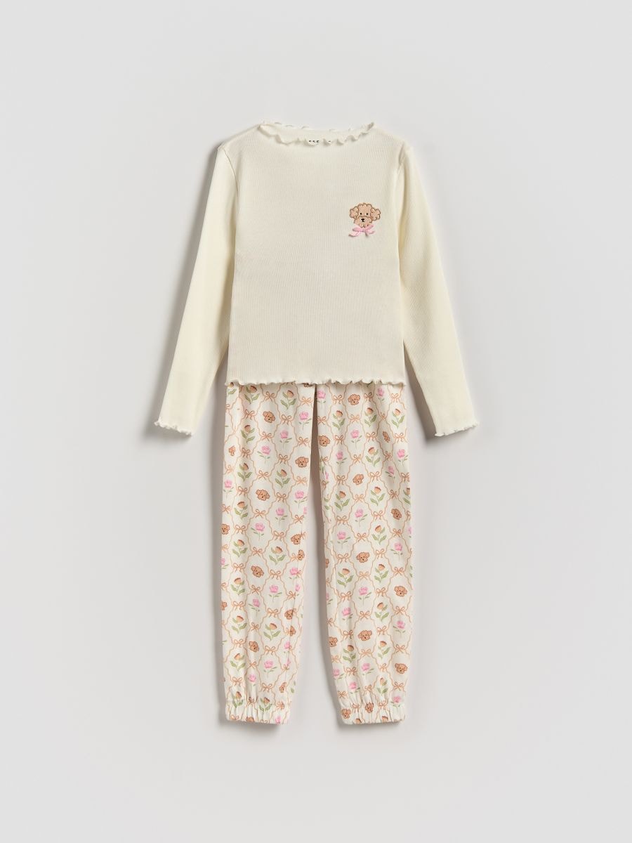 Two piece pyjama set - cream - RESERVED