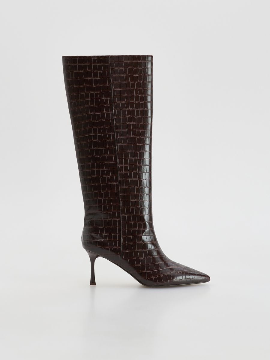 Kontsaga ülepõlvesaapad - tumepruun - RESERVED