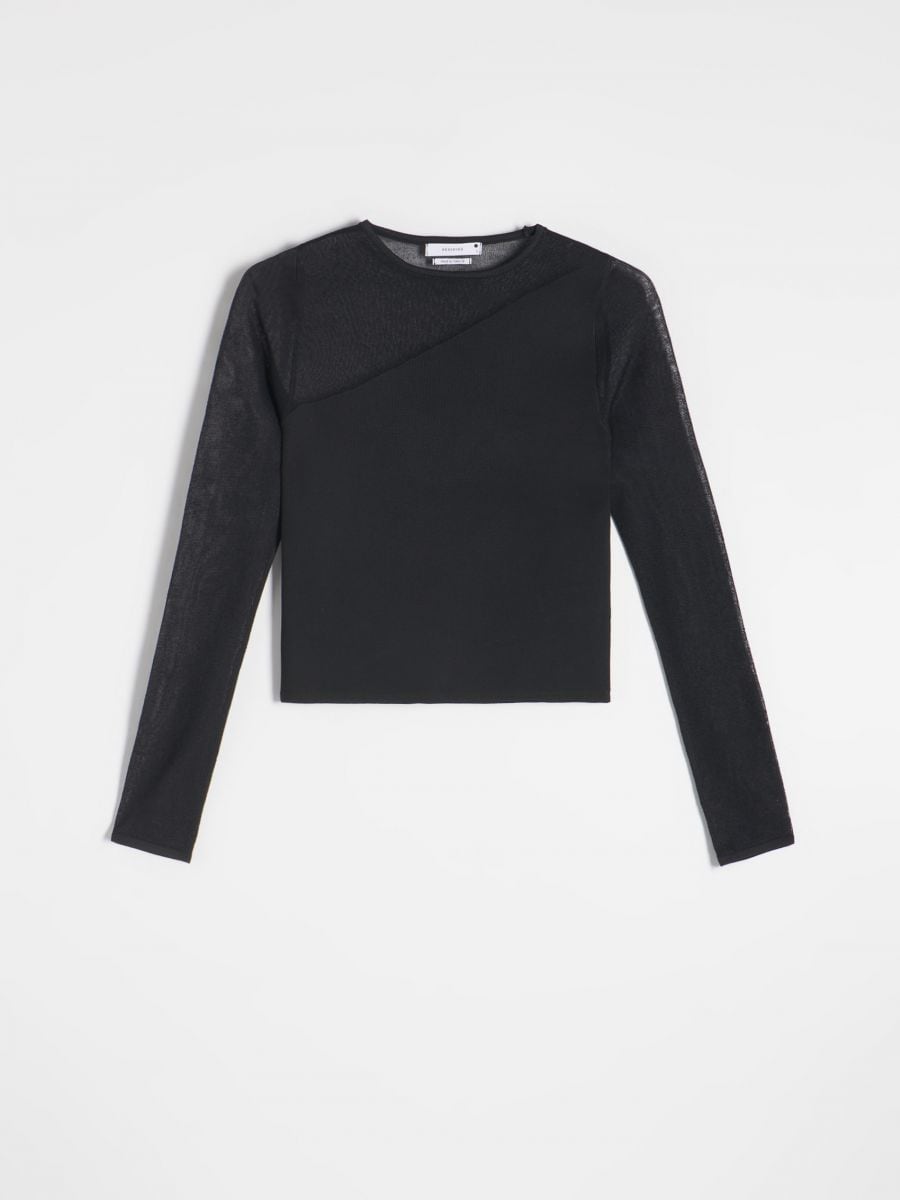 Viscose blend blouse - black - RESERVED - 2
