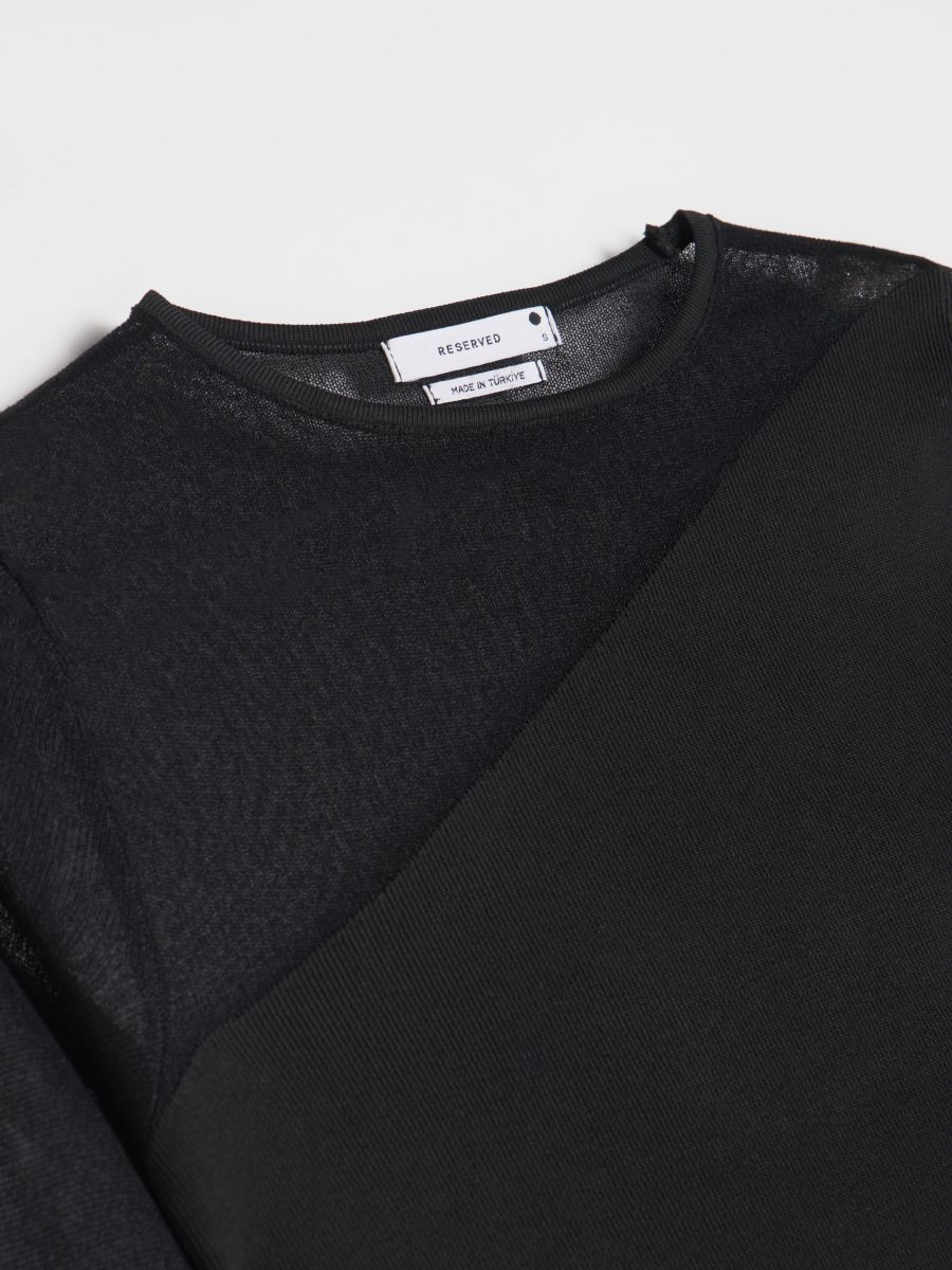 Viscose blend blouse - black - RESERVED - 3