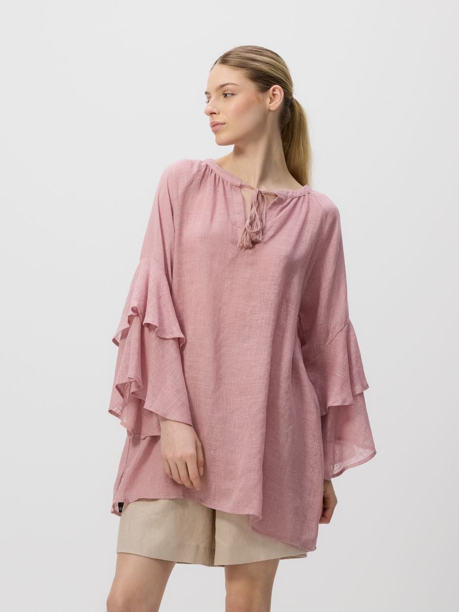 LADIES` PONCHO - pastel pink - RESERVED - 2