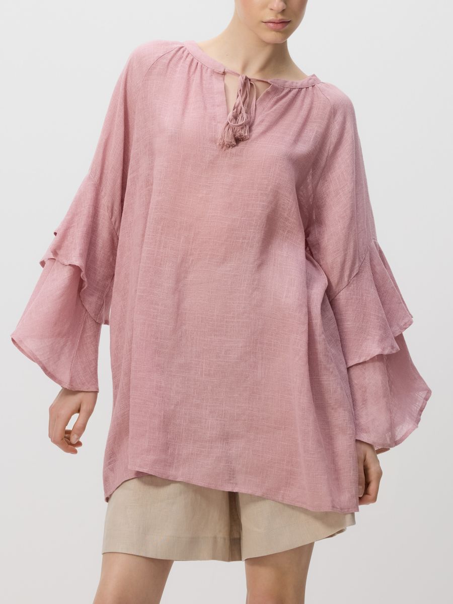 LADIES` PONCHO - pastel pink - RESERVED - 3