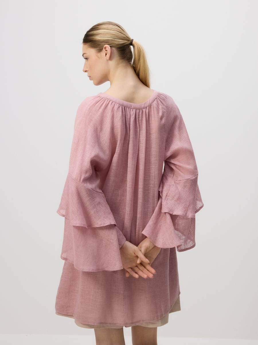 LADIES` PONCHO - pastel pink - RESERVED - 4
