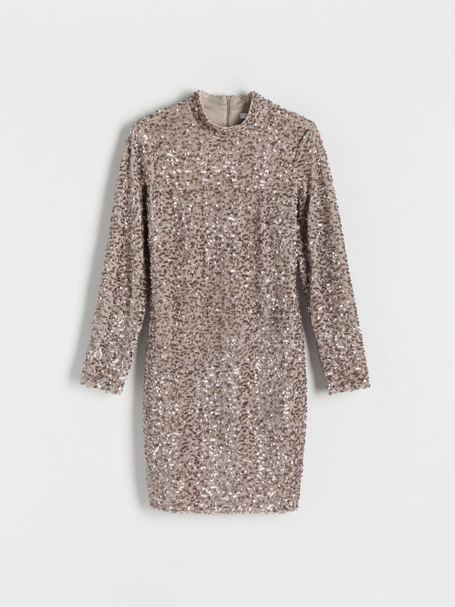 Sequin mini dress - beige - RESERVED - 5