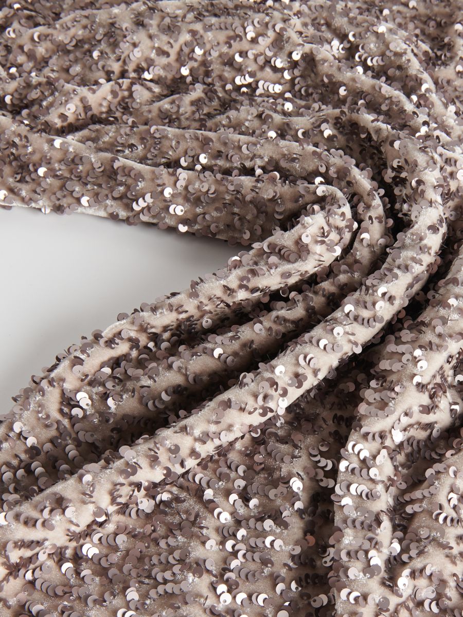 Sequin mini dress - beige - RESERVED - 6