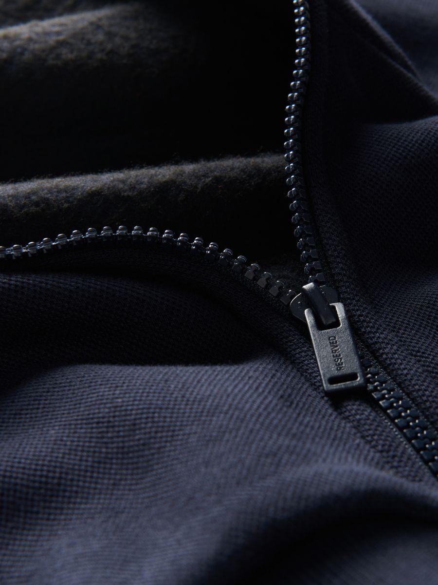Zip up hoodie - steel blue - RESERVED - 4