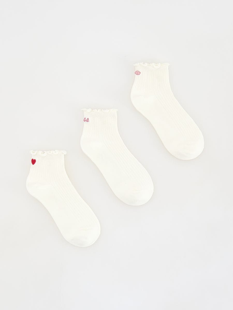 LADIES` SOCKS - cream - RESERVED