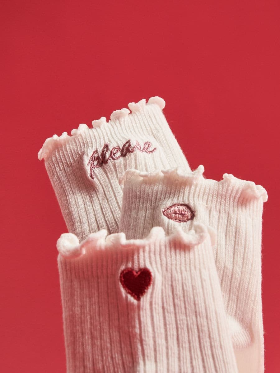 LADIES` SOCKS - cream - RESERVED - 4