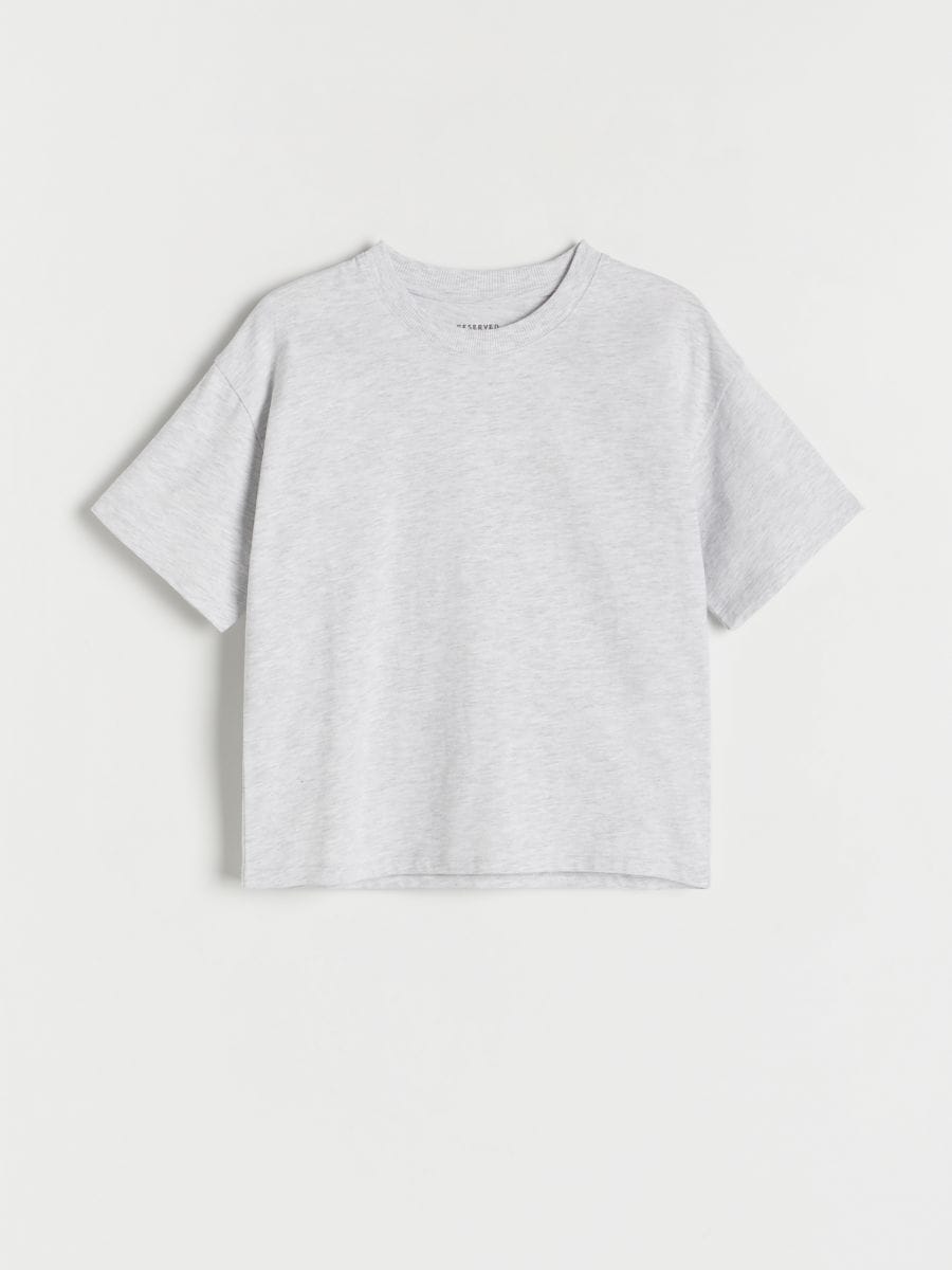 Βαμβακερή μπλούζα - light grey - RESERVED