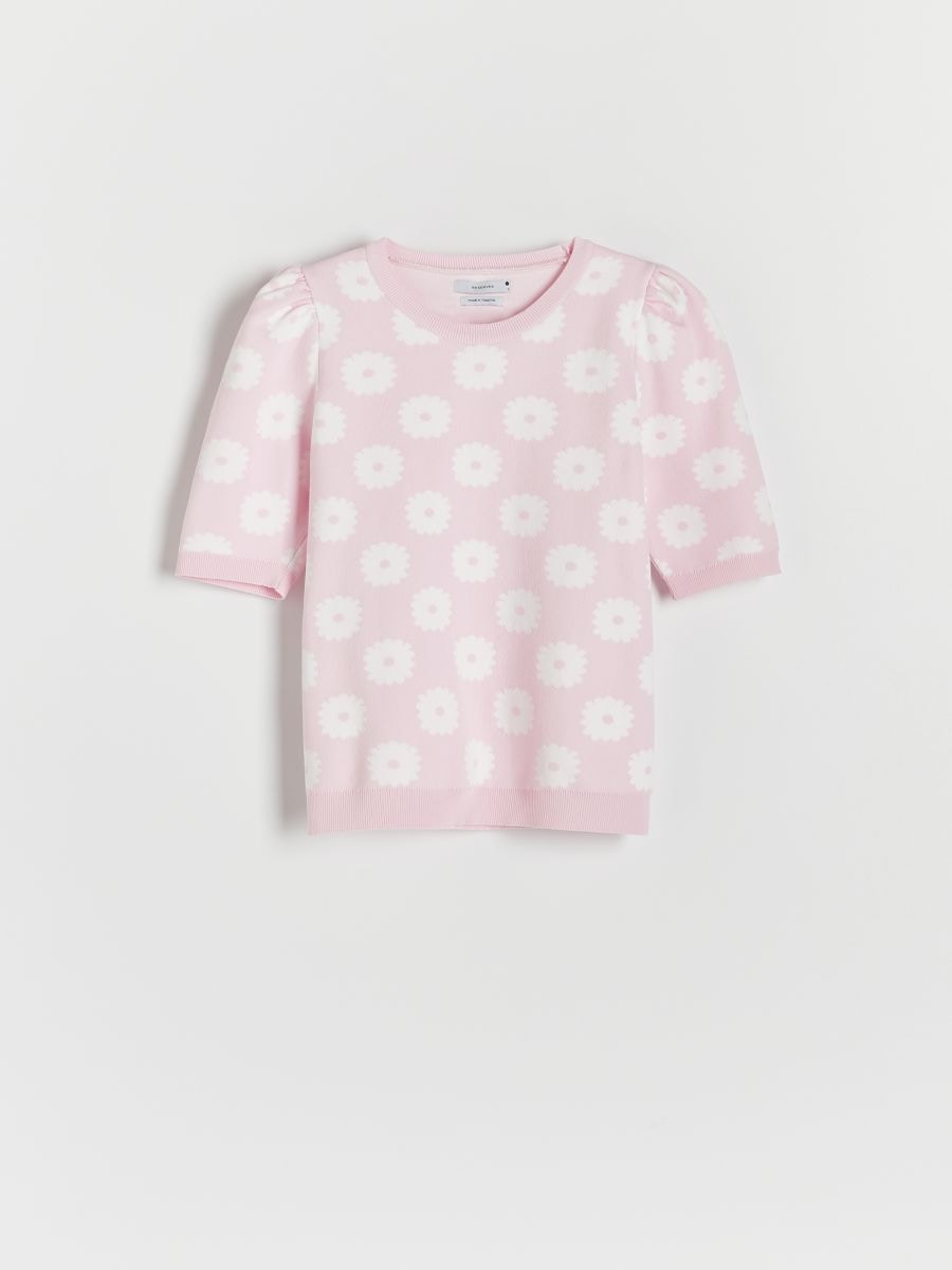Blommig topp - PASTELLROSA - RESERVED - 4