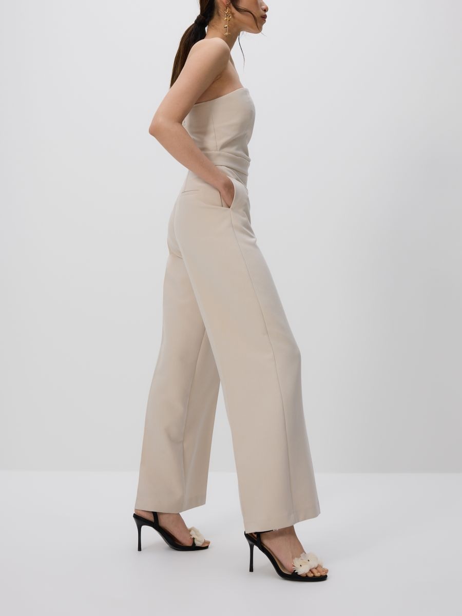 LADIES` DRESS - BEIGE - RESERVED