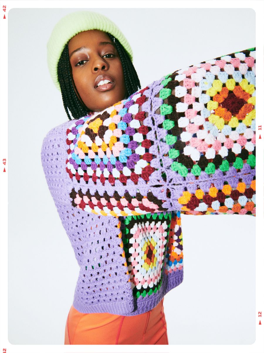 Wzorzysty sweter - wielobarwny - RESERVED - 2