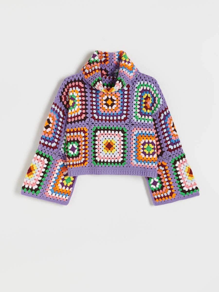 Wzorzysty sweter - wielobarwny - RESERVED - 3