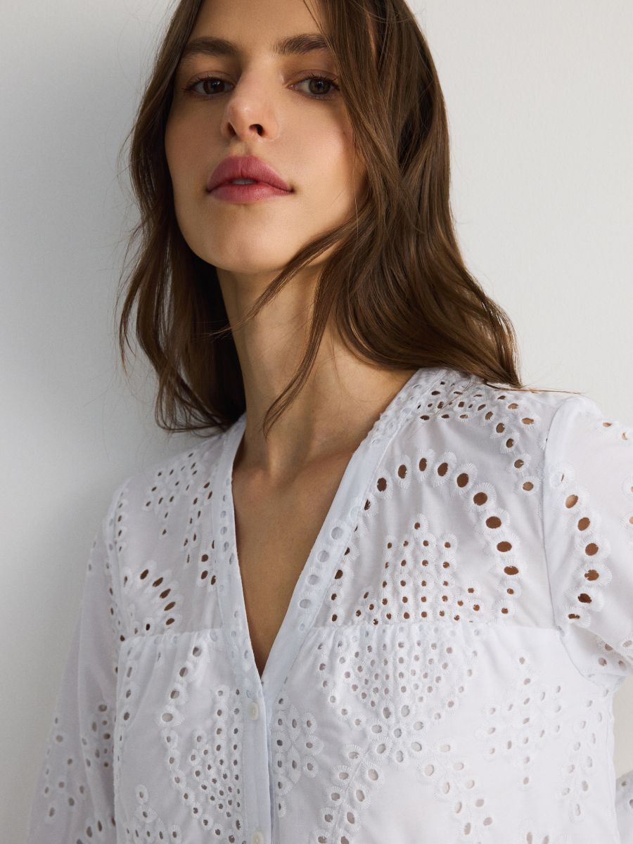 Openwork mini dress - white - RESERVED - 4