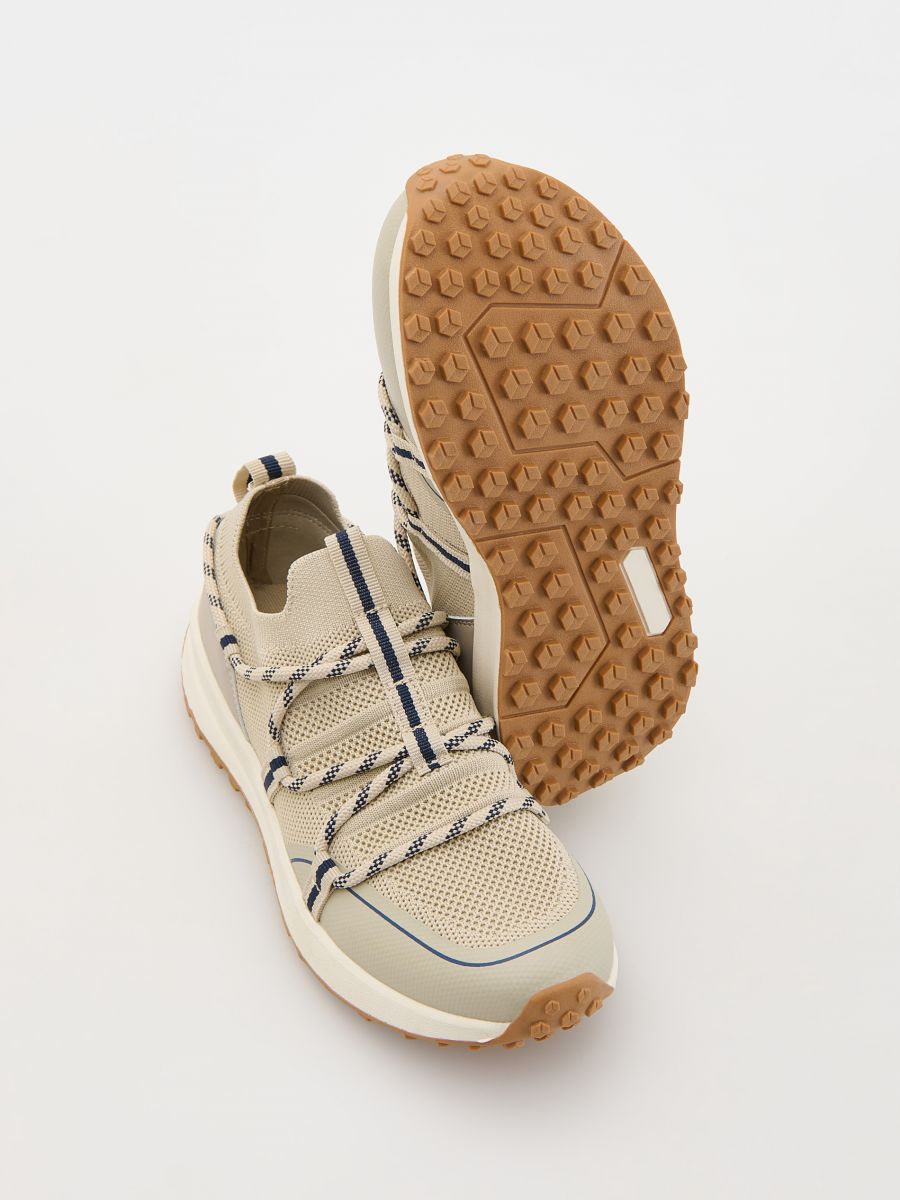 Slip-on sneakers - beige - RESERVED