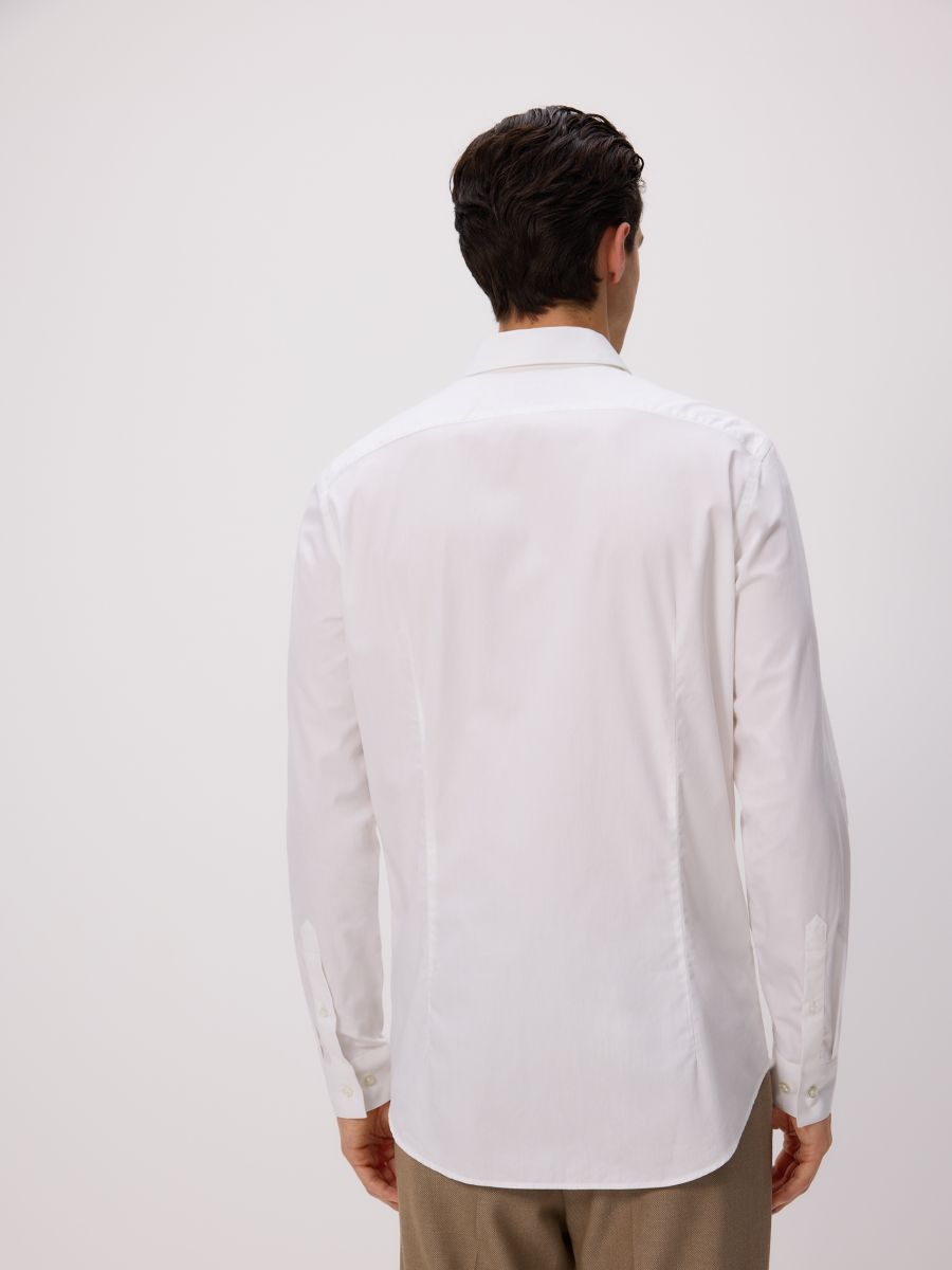 Hemd im Slim-Fit aus ägyptischer Baumwolle - weiß - RESERVED - 3