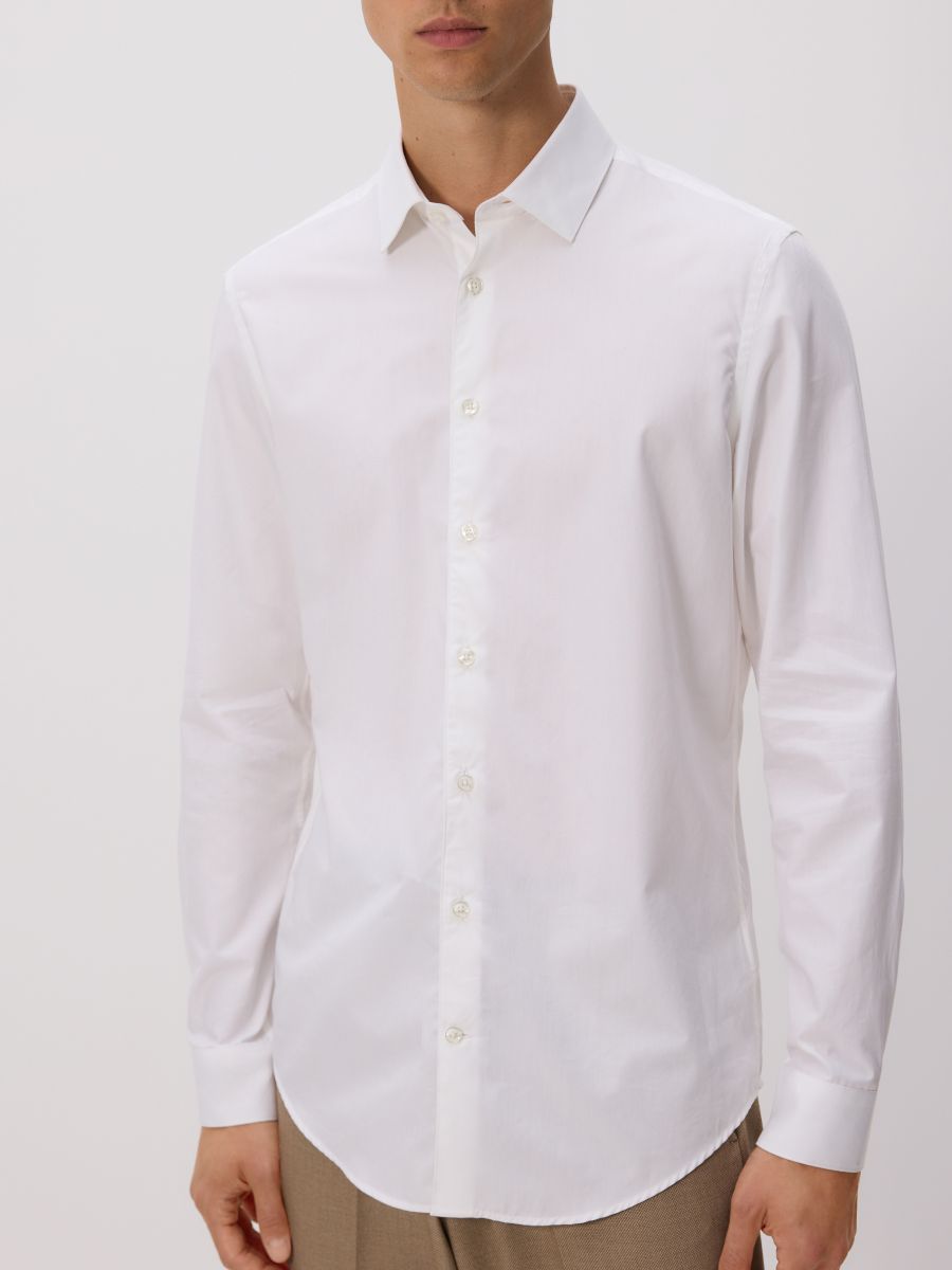 Hemd im Slim-Fit aus ägyptischer Baumwolle - weiß - RESERVED - 4