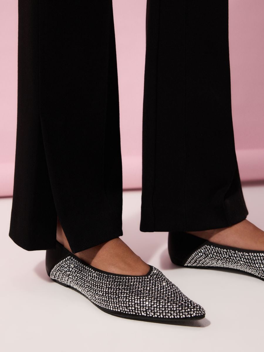 Ballerinas with shiny applications - black - RESERVED - 2