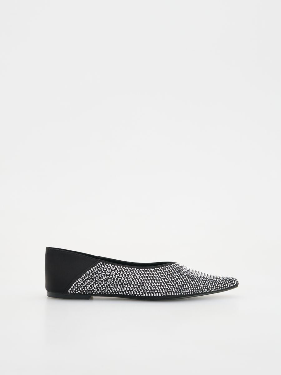 Ballerinas with shiny applications - black - RESERVED - 2