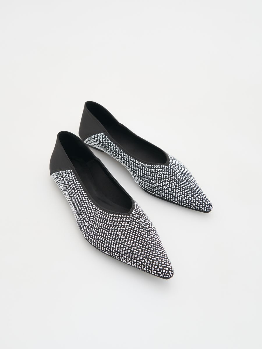 Ballerinas with shiny applications - black - RESERVED - 3
