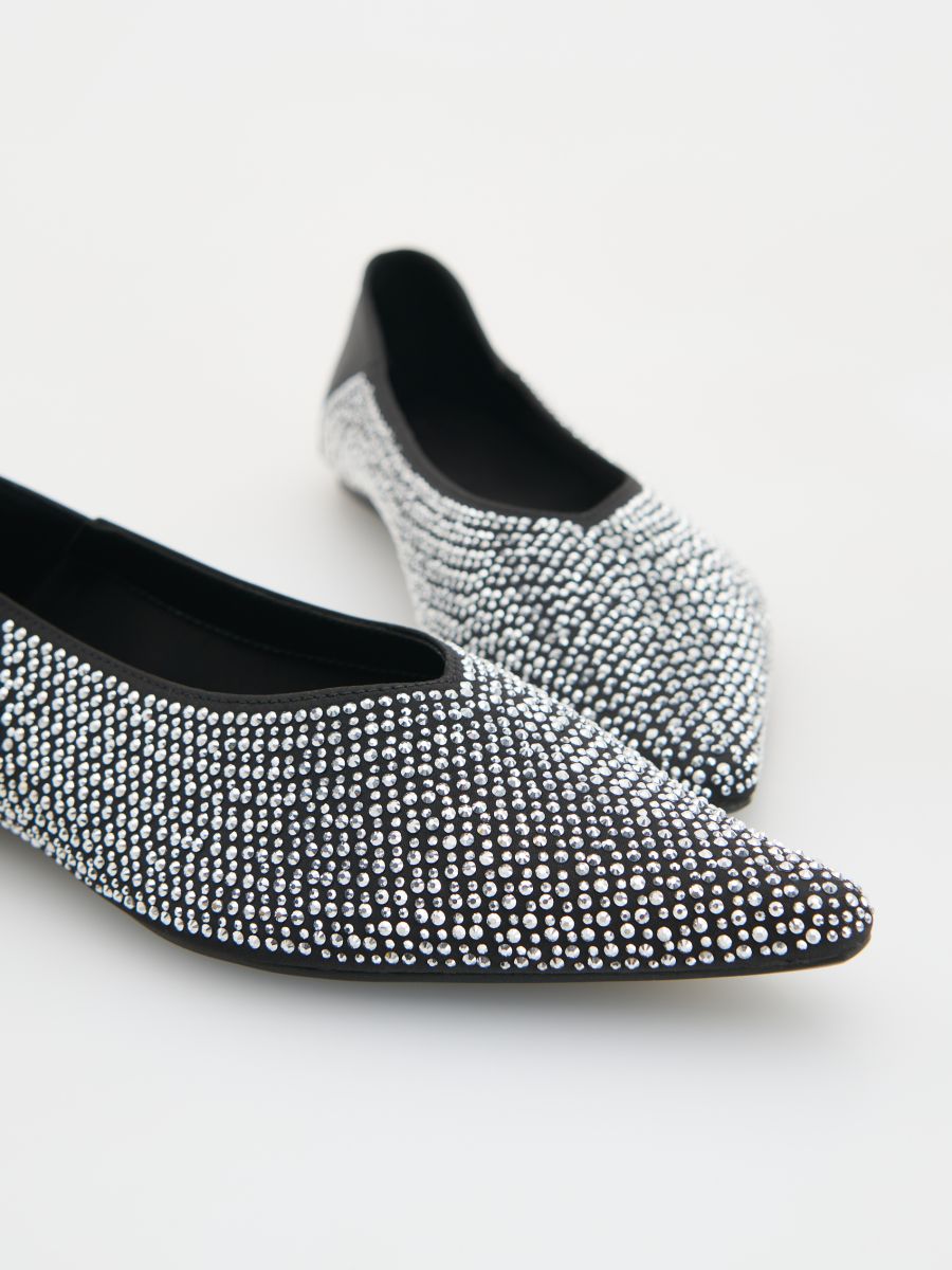 Ballerinas with shiny applications - black - RESERVED - 4