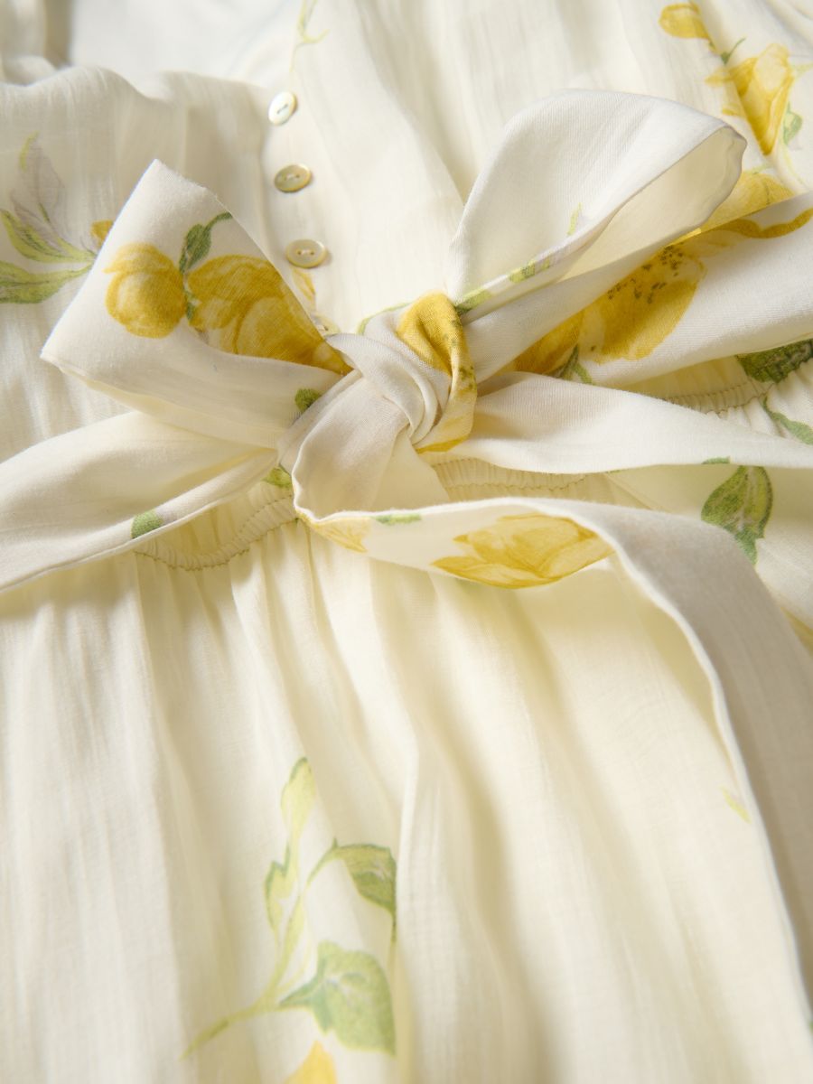 Robe midi en lyocell à motifs - Multicolore - RESERVED - 6