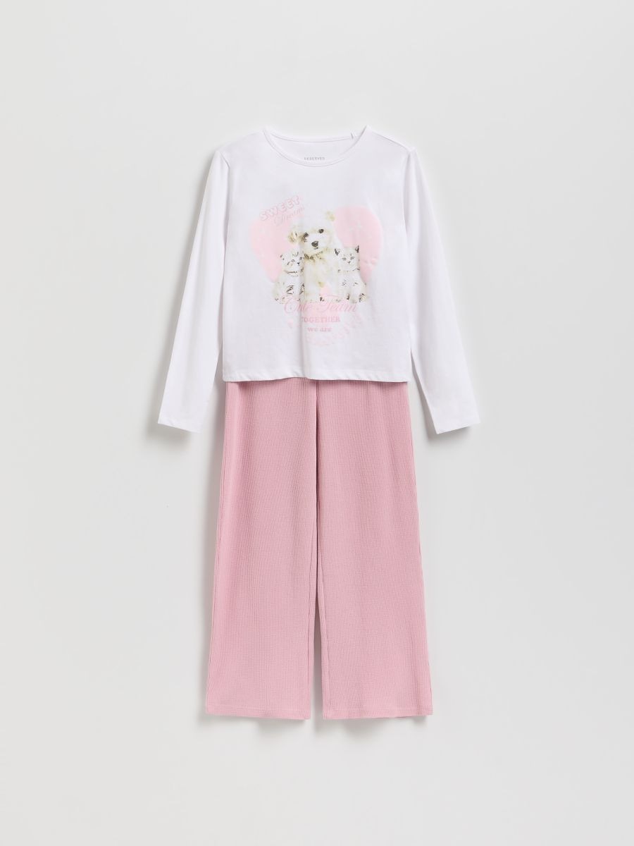 Two piece printed pyjama set - light blue - RESERVED