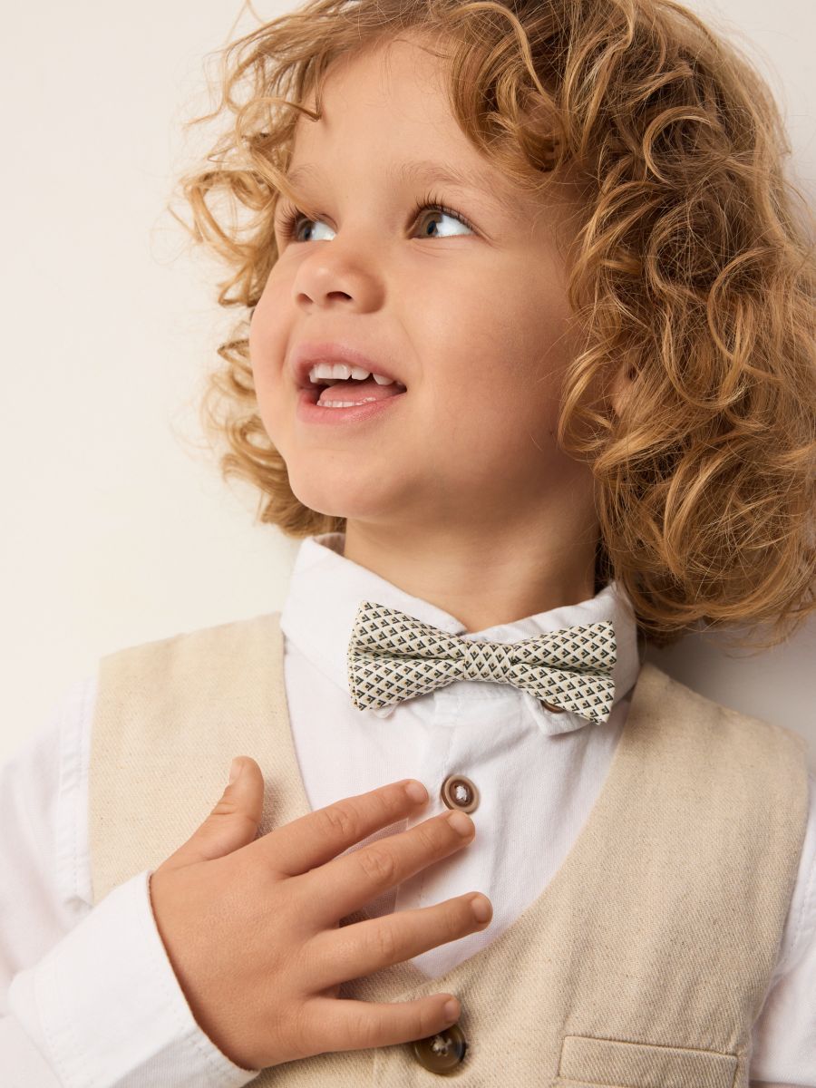 Elegant set with bow tie - beige - RESERVED - 9